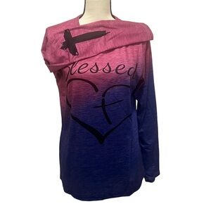 Blessed hombre pink & purple colored Top